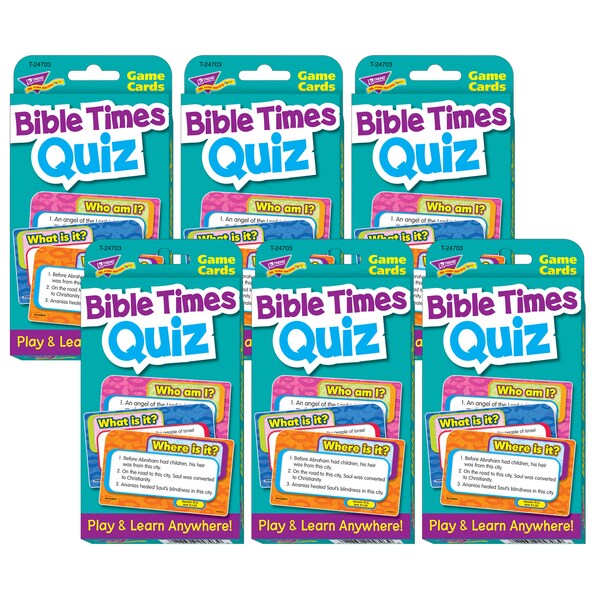Trend Enterprises Bible Times Quiz Challenge Cards, PK6 T24703 - main